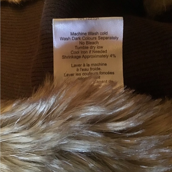 Aritzia TNA Pacific Coast Faux Fur Hoodie Chocolate Brown - Picture 7 of 8